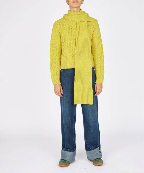 Irelands Eye Luxe Ribbed Scarf Buttercup