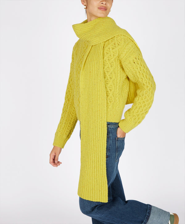 Irelands Eye Luxe Ribbed Scarf Buttercup