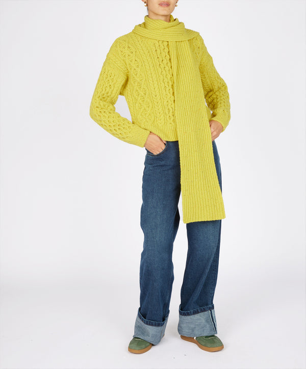 irelands eye Luxe Ribbed Scarf Buttercup