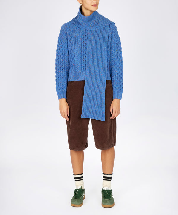 irelands eye Luxe Ribbed Scarf Marina