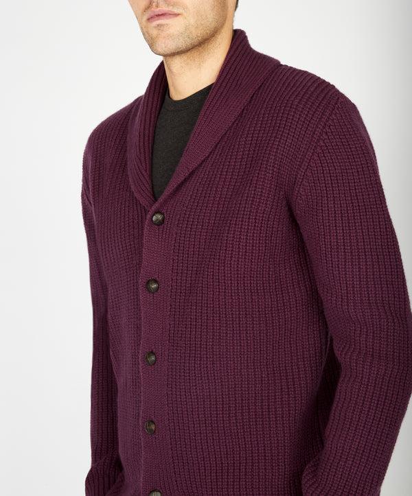 Irelands Eye Luxe Shawl Cardigan Currant