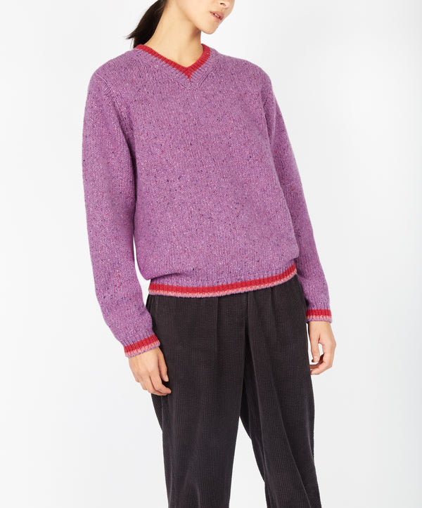 Irelands Eye Mespil V Neck Orchid