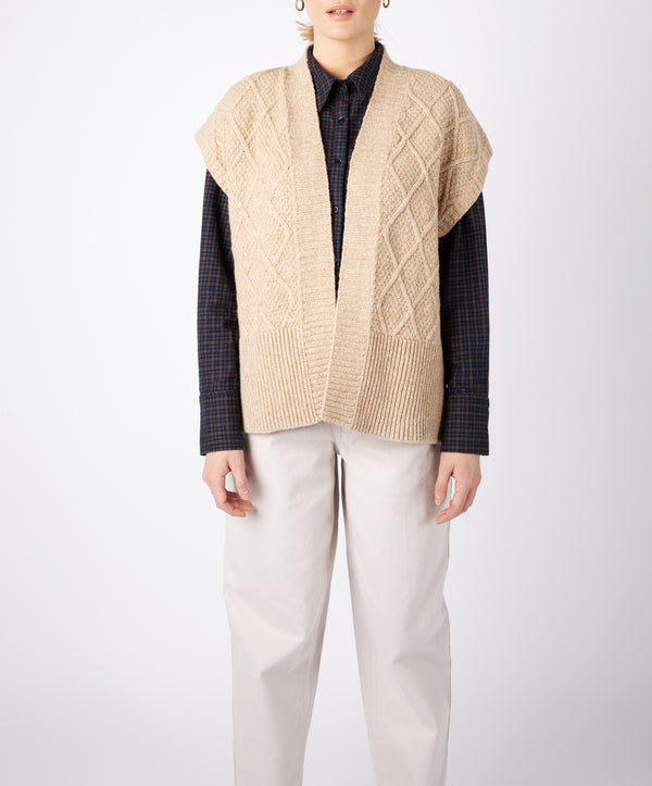 irelands eye Nettle' Diamond Pattern Vest Seashell