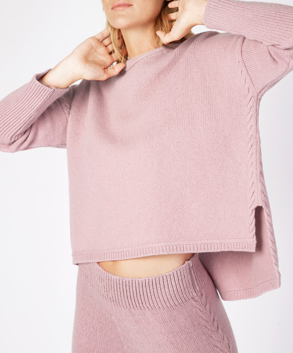 Irelands Eye Oversized Jersey Sweater Mauve