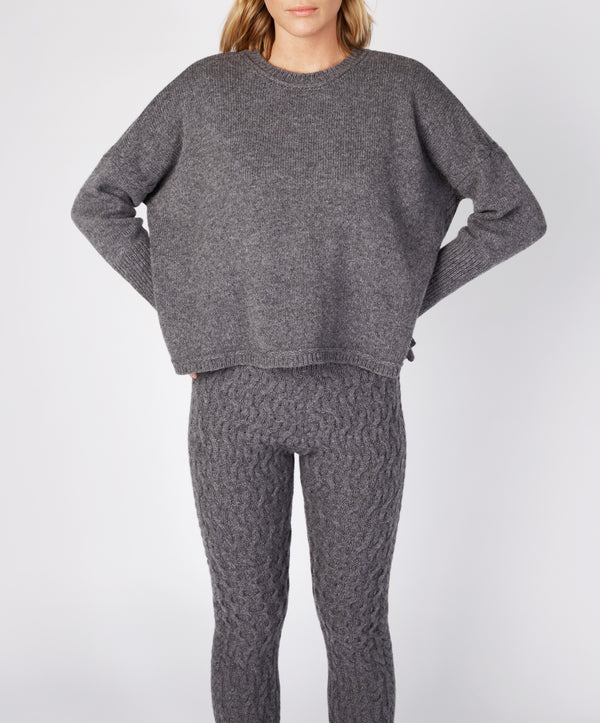 Irelands Eye Oversized Jersey Sweater Smoke