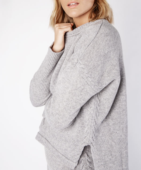 irelands eye Oversized Jersey Sweater Soft Grey