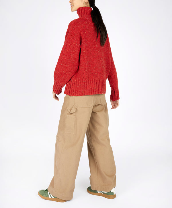 Irelands Eye Paige Polo Neck Chilli