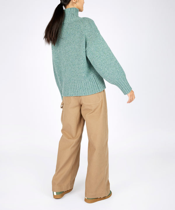 Irelands Eye Paige Polo Neck Ocean Mist