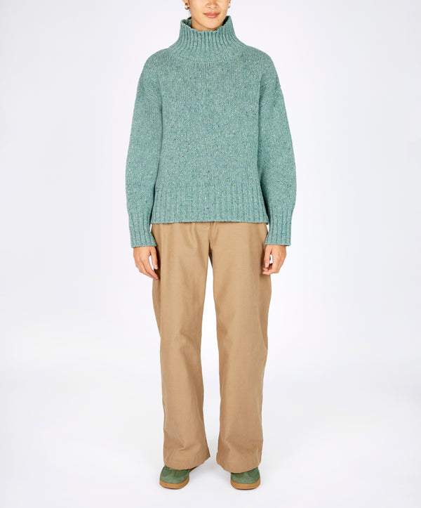 irelands eye Paige Polo Neck Ocean Mist
