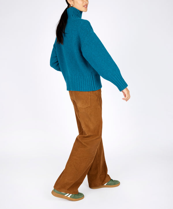Irelands Eye Paige Polo Neck Teal Harbour