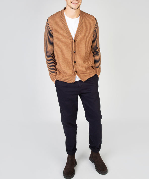 irelands eye Pinstripe Cardigan Nutmeg