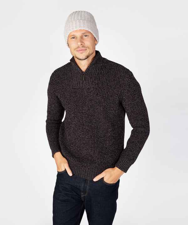 irelands eye Ribbed Merino Hat Silver Marl