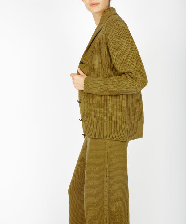 Irelands Eye Robin Shawl Cardigan Khaki