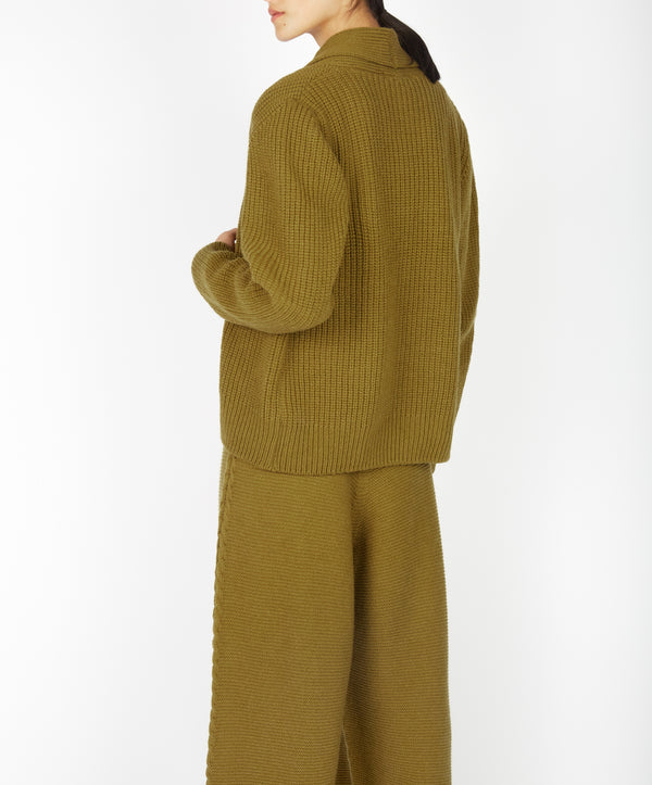 Irelands Eye Robin Shawl Cardigan Khaki