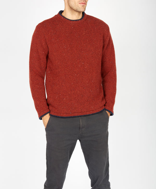 Irelands Eye Roundstone Sweater Copper Marl
