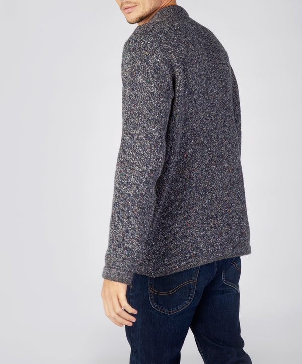 Irelands Eye Roundstone Sweater Navy Marl