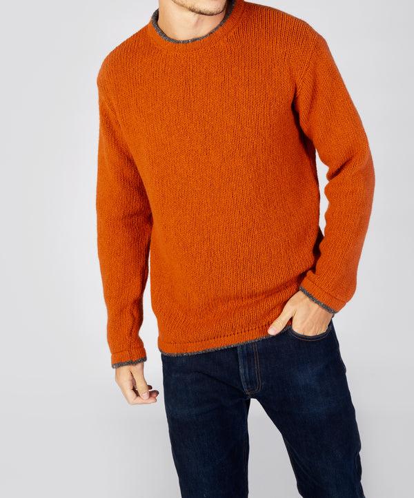 Irelands Eye Roundstone Sweater Terracotta
