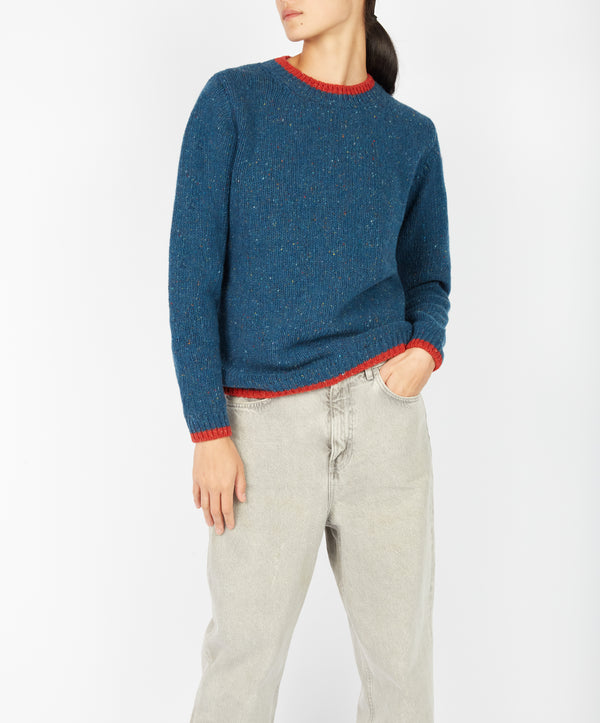 irelands eye Slaney Crew Neck Sweater Ink Marl