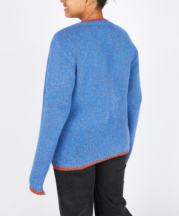 Irelands Eye Slaney Crew Neck Sweater Marina