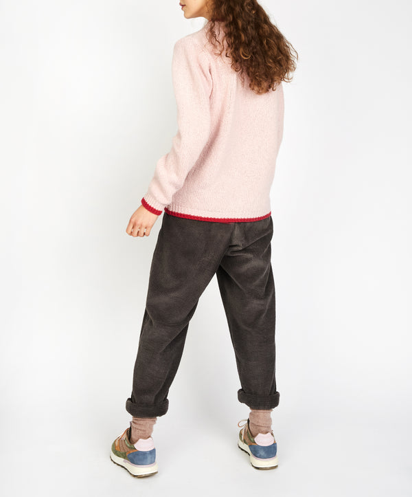 Irelands Eye Slaney Crew Neck Sweater Pink Mist