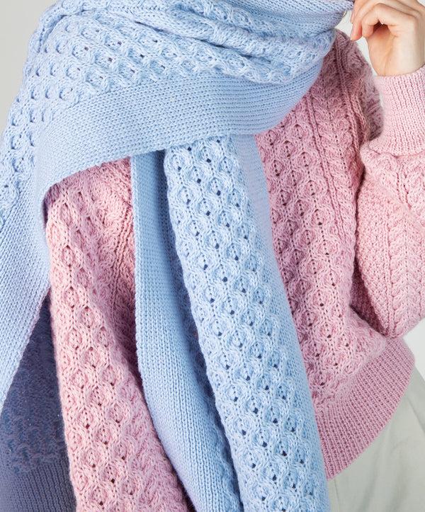 Irelands Eye Sundew Oversized Scarf Ice Blue