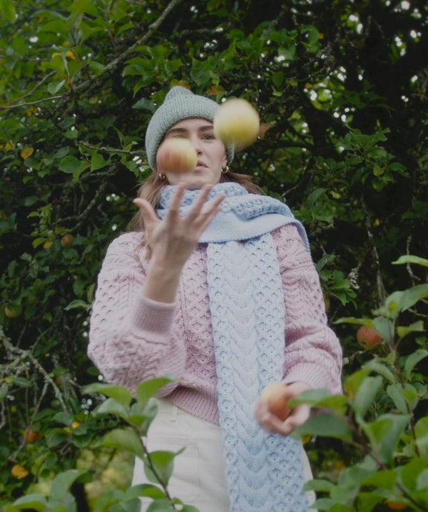 Irelands Eye Sundew Oversized Scarf Ice Blue