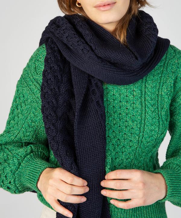 Irelands Eye Sundew Oversized Scarf Navy