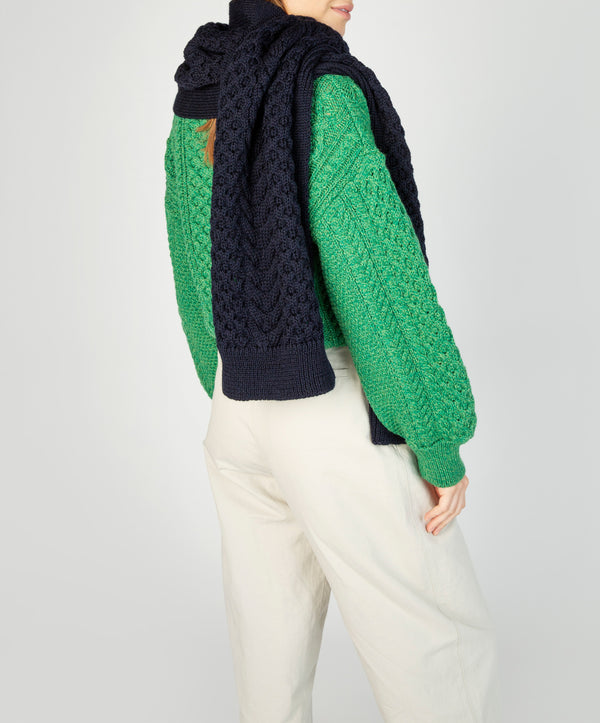 Irelands Eye Sundew Oversized Scarf Navy