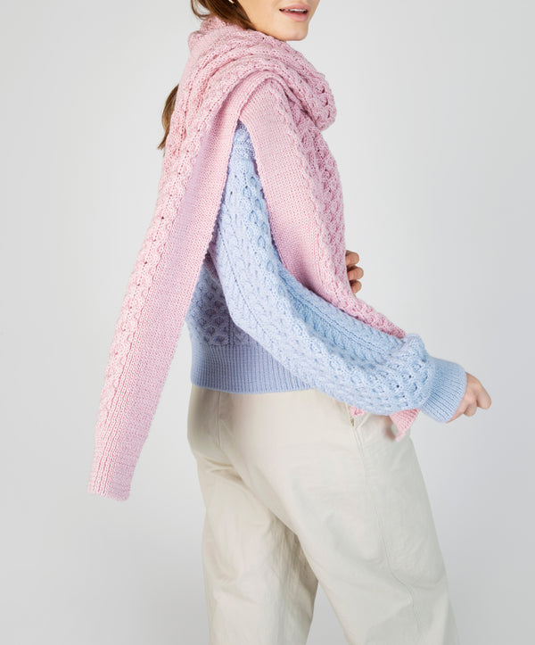 Irelands Eye Sundew Oversized Scarf Pale Pink