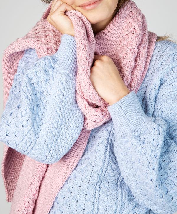 Irelands Eye Sundew Oversized Scarf Pale Pink