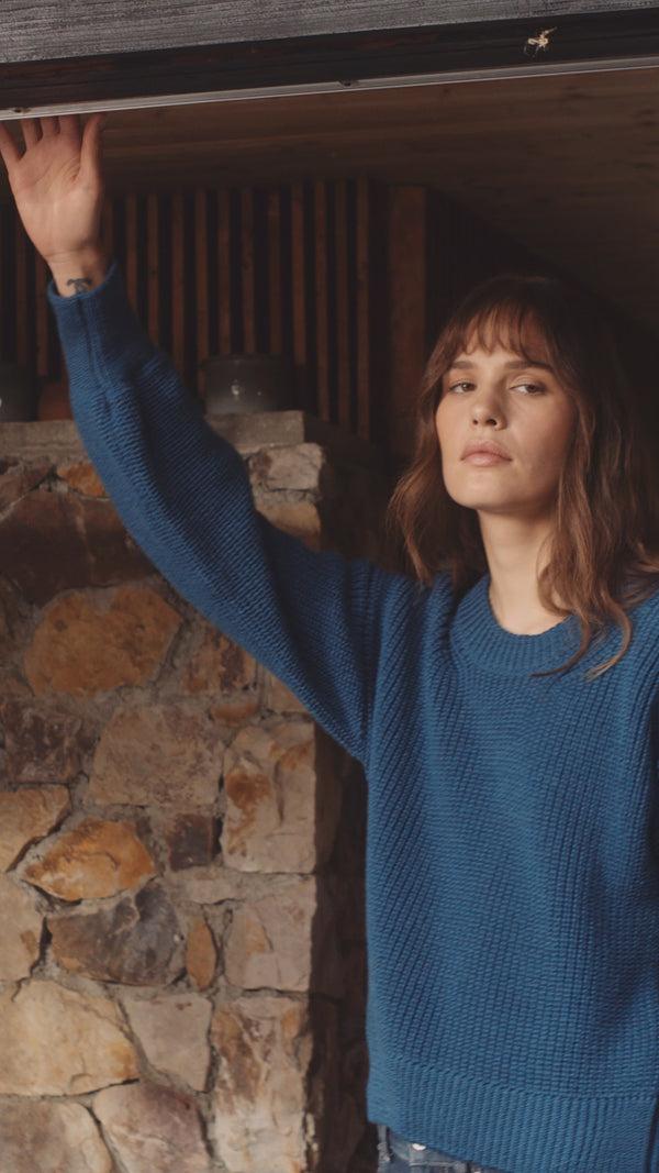 Irelands Eye The 'Nuada' Crew Neck Sapphire Marl