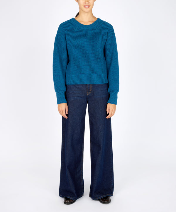 irelands eye The 'Nuada' Crew Neck Sapphire Marl