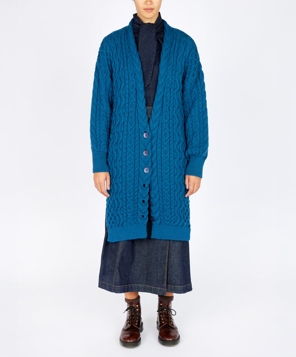 irelands eye The 'Talulla' Cardigan Sapphire Marl