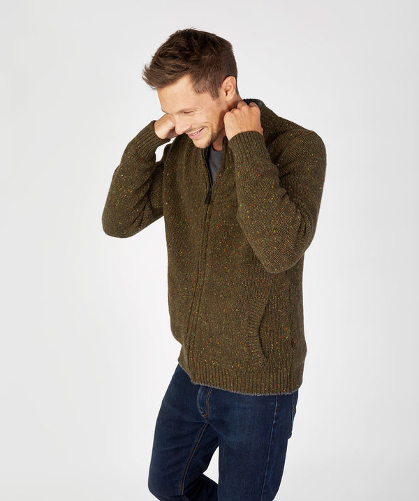 Irelands Eye Tramore Jersey Cardigan Loden