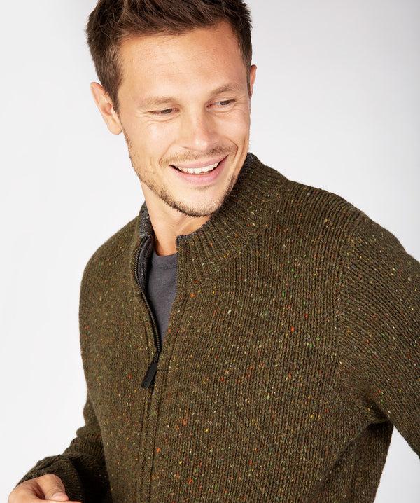 Irelands Eye Tramore Jersey Cardigan Loden