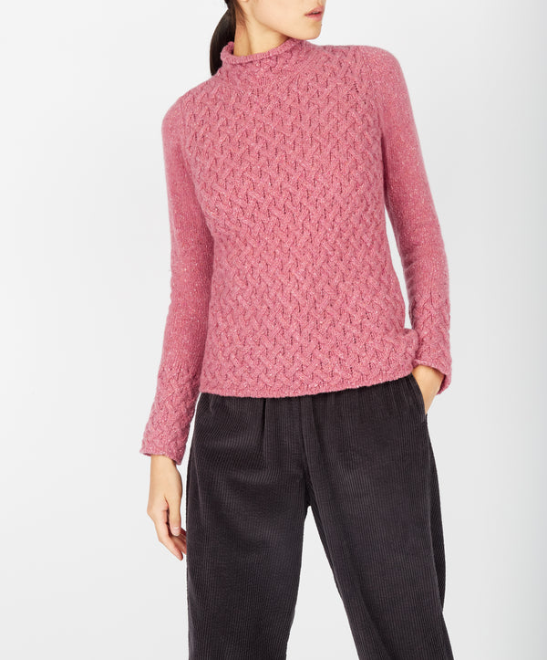 Irelands Eye Trellis Sweater Bubblegum Pink