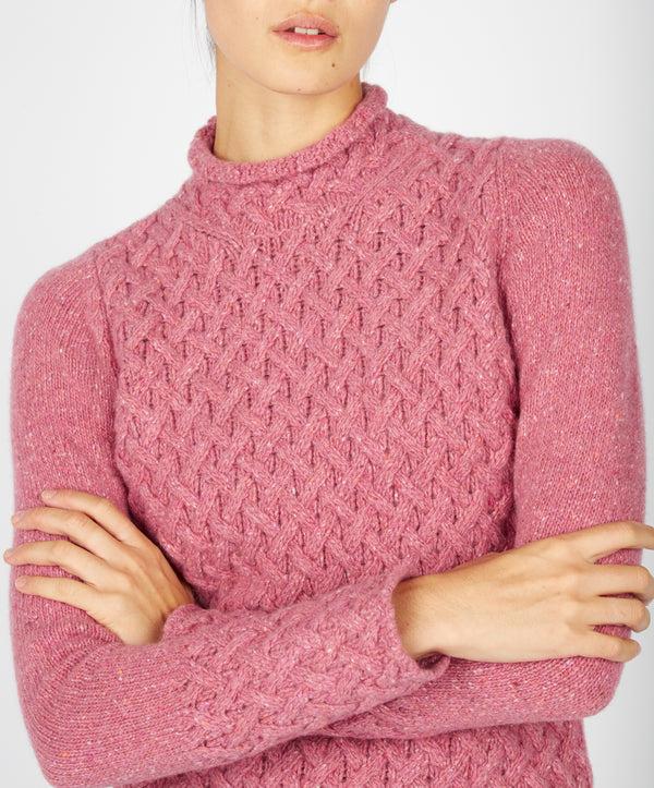 Irelands Eye Trellis Sweater Bubblegum Pink