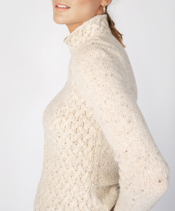 Irelands Eye Trellis Sweater Chalkstone