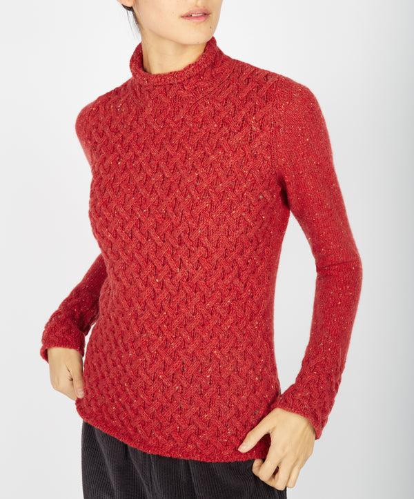 Irelands Eye Trellis Sweater Chilli