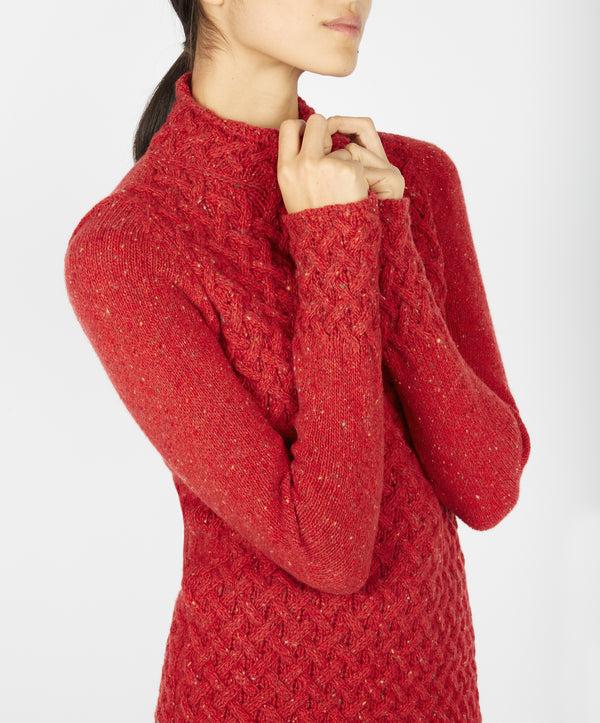 Irelands Eye Trellis Sweater Chilli