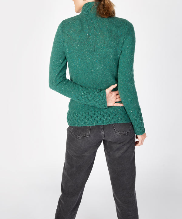 Irelands Eye Trellis Sweater Green Garden