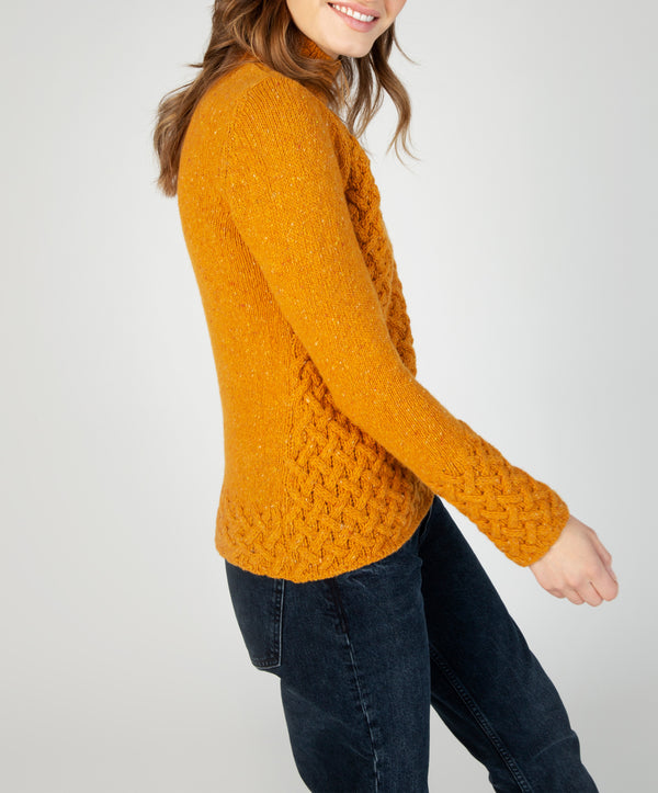 Irelands Eye Trellis Sweater Mustard