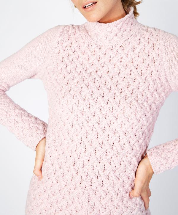 Irelands Eye Trellis Sweater Pink Mist