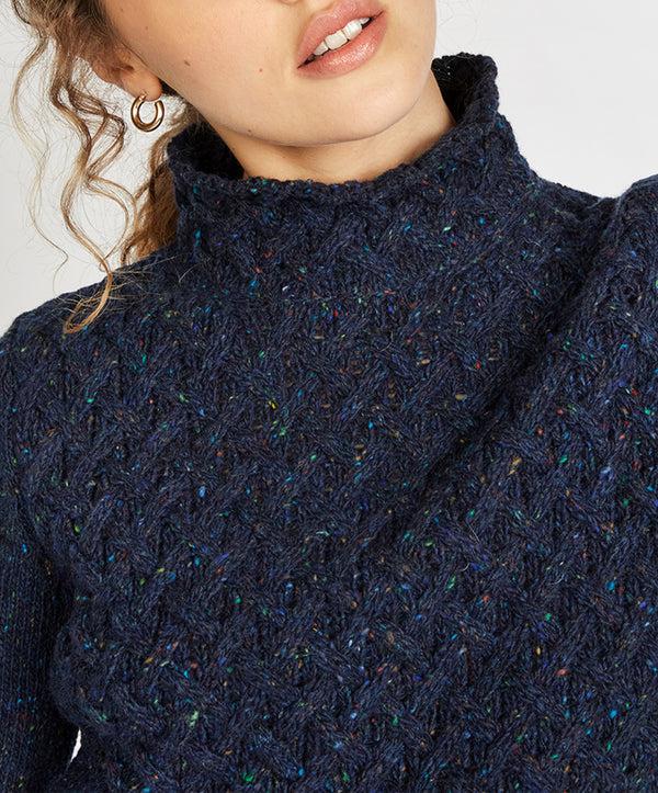 Irelands Eye Trellis Sweater Rich Navy