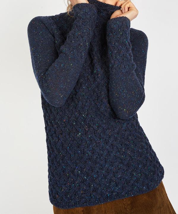 Irelands Eye Trellis Sweater Rich Navy
