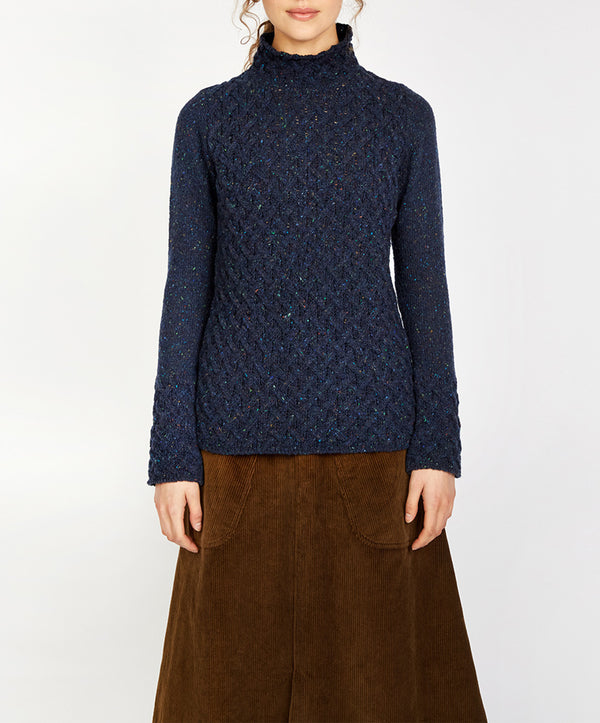 irelands eye Trellis Sweater Rich Navy