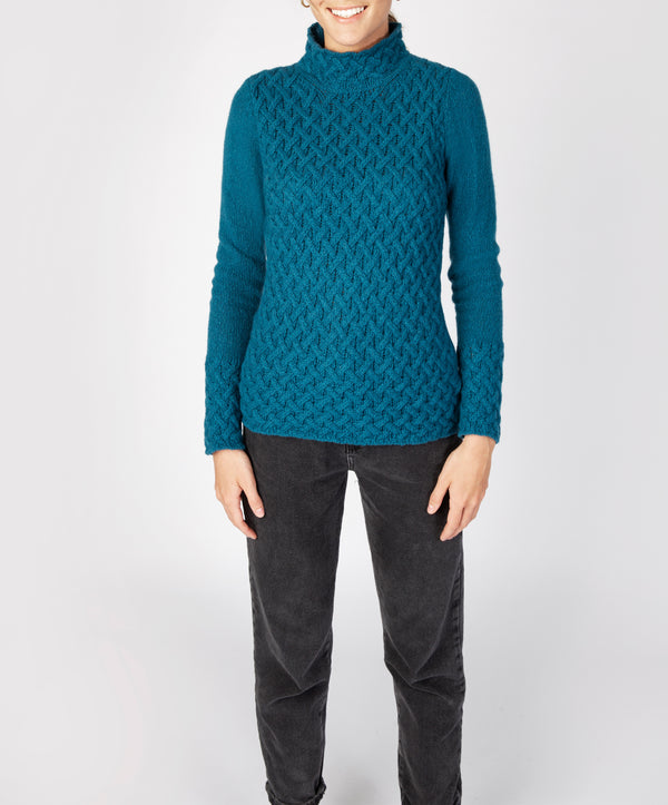irelands eye Trellis Sweater Teal Harbour