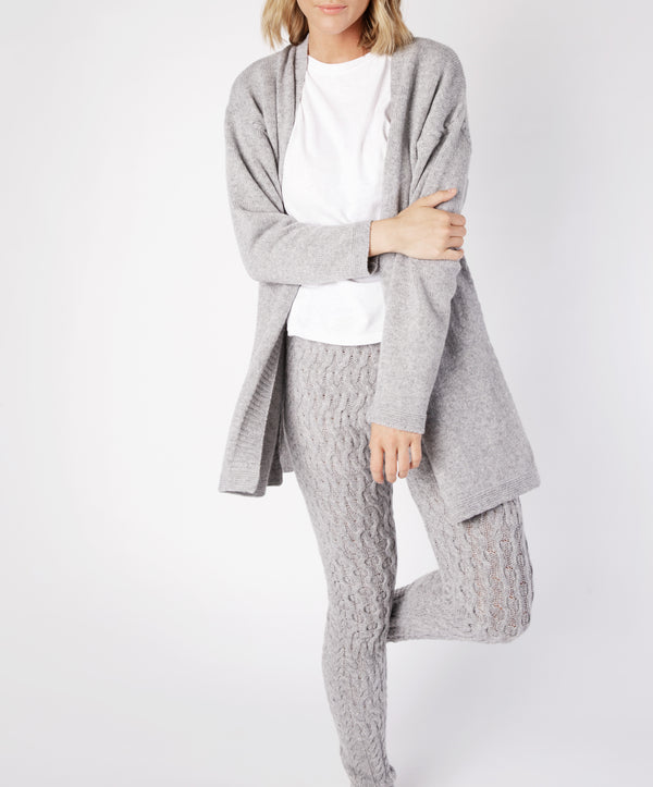 irelands eye Jersey Edge to Edge Cardigan Soft Grey
