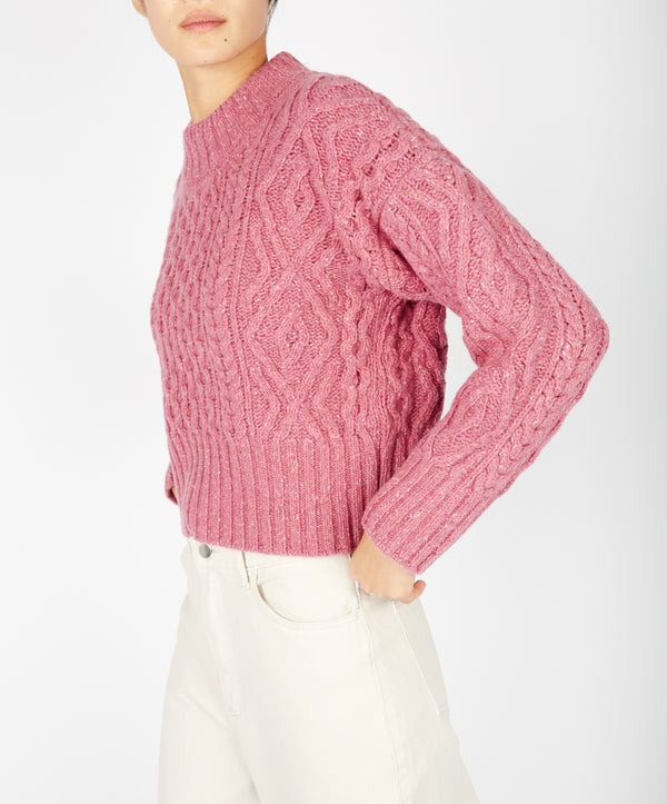 Irelands Eye Liberty Diamond Crew Neck Bubblegum Pink