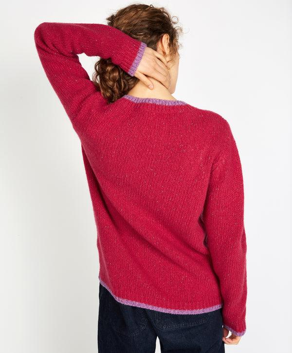 Irelands Eye Slaney Crew Neck Sweater Bramble Berry